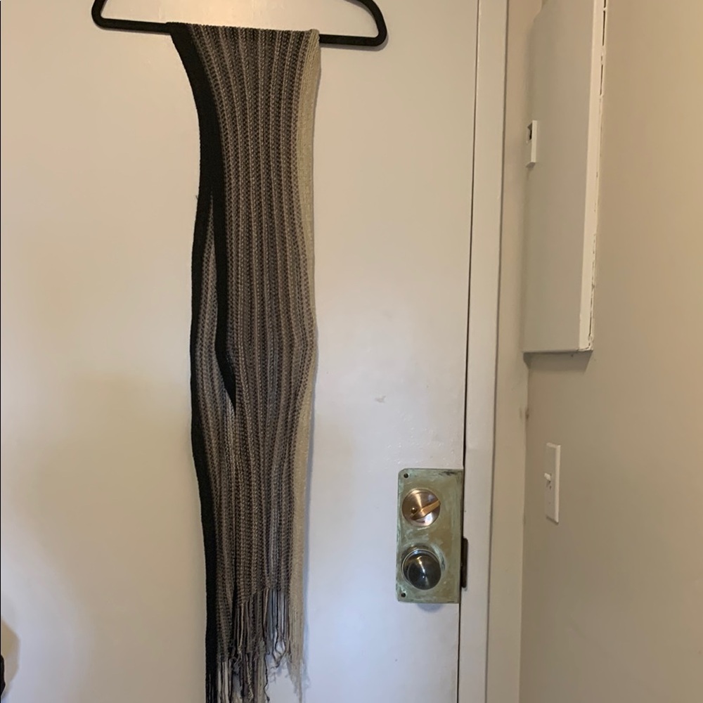 Striped Missoni Black and Tan Scarf